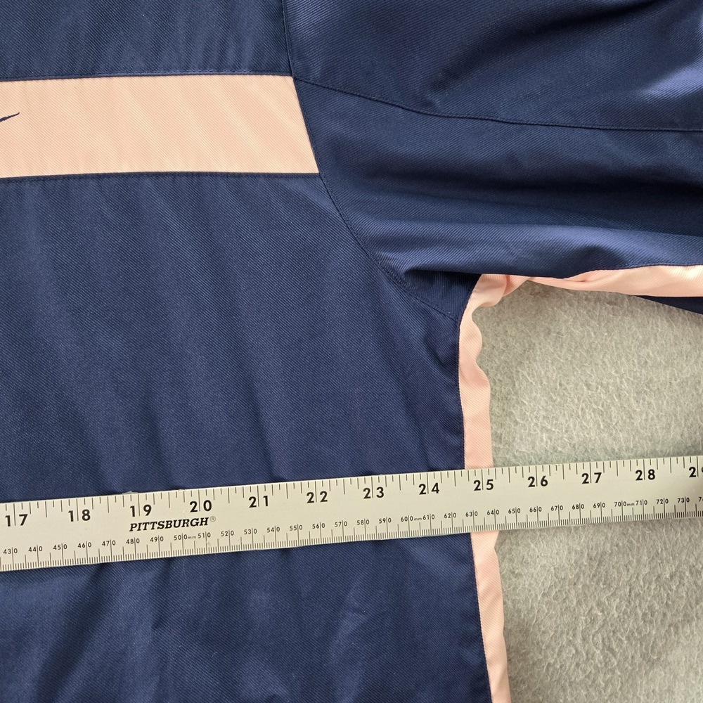 VINTAGE Nike Women Jacket Blue Nylon Polyester Colorblock Activewear Logo - Picture 6 of 10